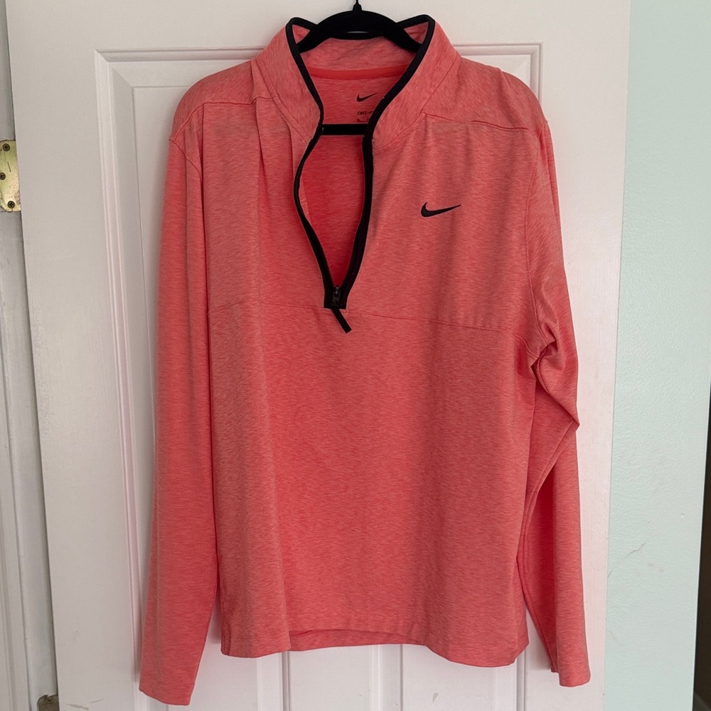 Nike Men's Coral Quarter-Zip Sweatshirt